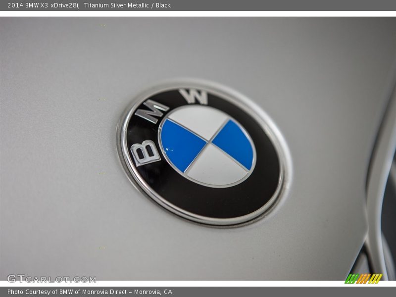 Titanium Silver Metallic / Black 2014 BMW X3 xDrive28i