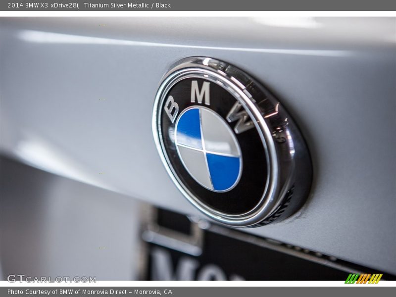 Titanium Silver Metallic / Black 2014 BMW X3 xDrive28i
