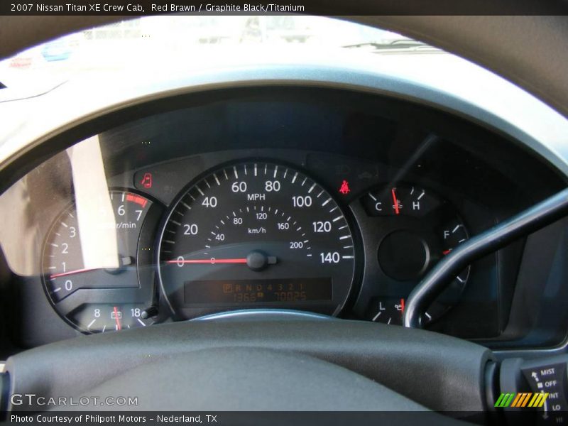 Red Brawn / Graphite Black/Titanium 2007 Nissan Titan XE Crew Cab