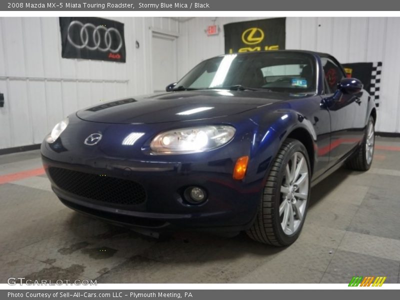 Stormy Blue Mica / Black 2008 Mazda MX-5 Miata Touring Roadster