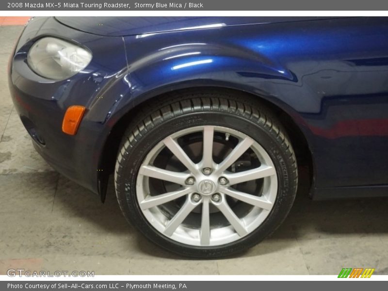 Stormy Blue Mica / Black 2008 Mazda MX-5 Miata Touring Roadster