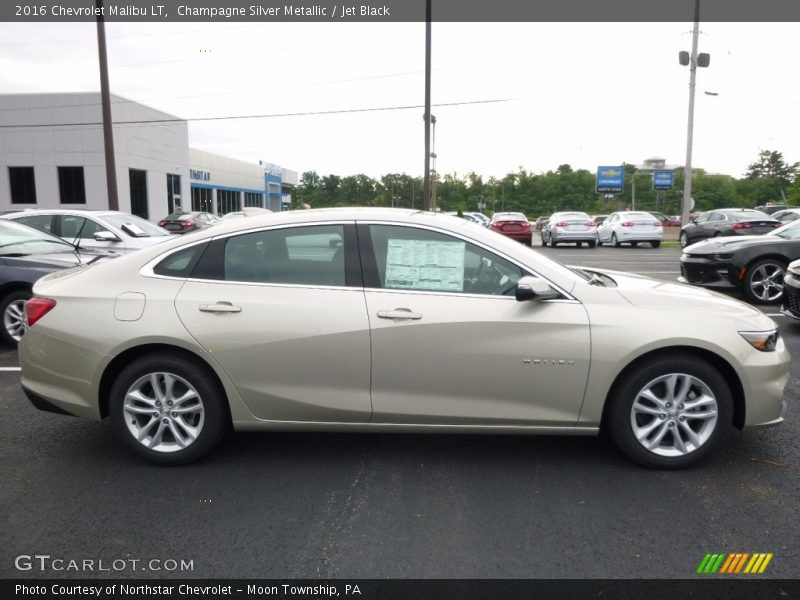 Champagne Silver Metallic / Jet Black 2016 Chevrolet Malibu LT