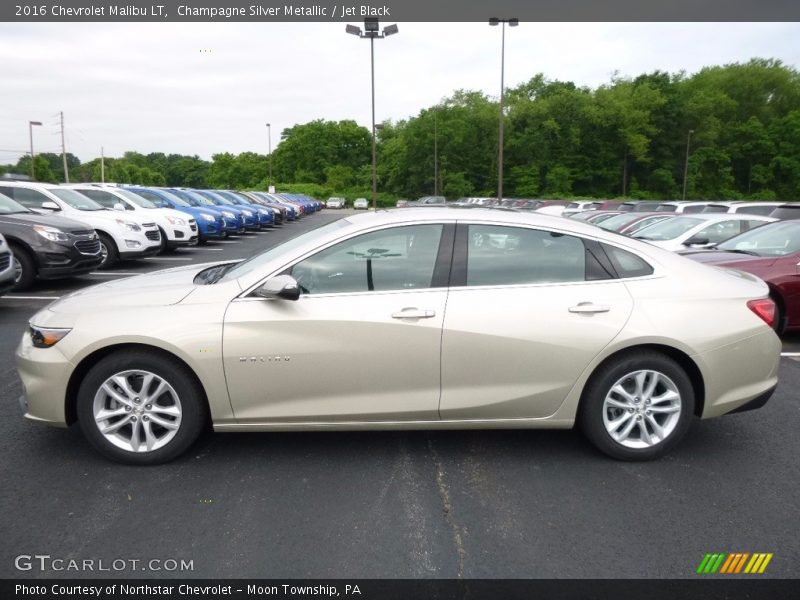 Champagne Silver Metallic / Jet Black 2016 Chevrolet Malibu LT