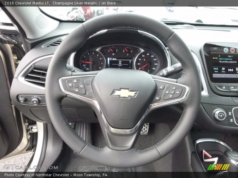 Champagne Silver Metallic / Jet Black 2016 Chevrolet Malibu LT