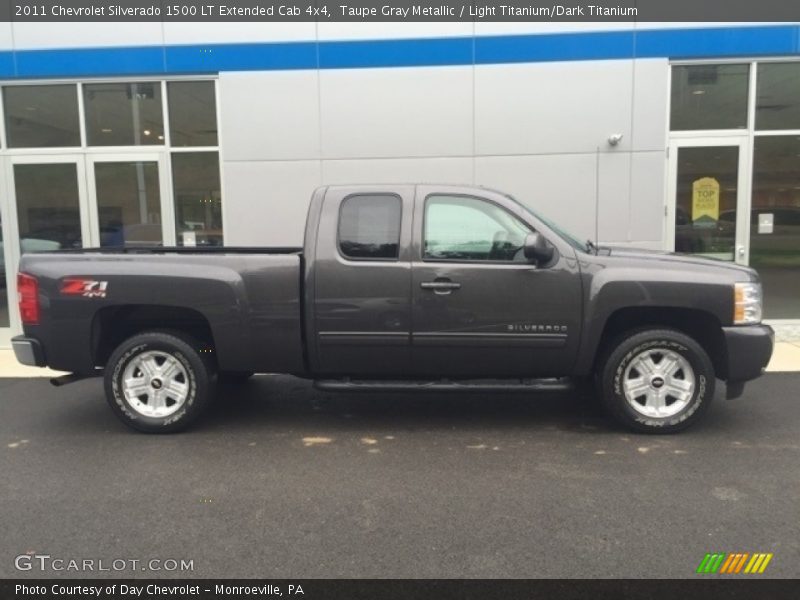 Taupe Gray Metallic / Light Titanium/Dark Titanium 2011 Chevrolet Silverado 1500 LT Extended Cab 4x4