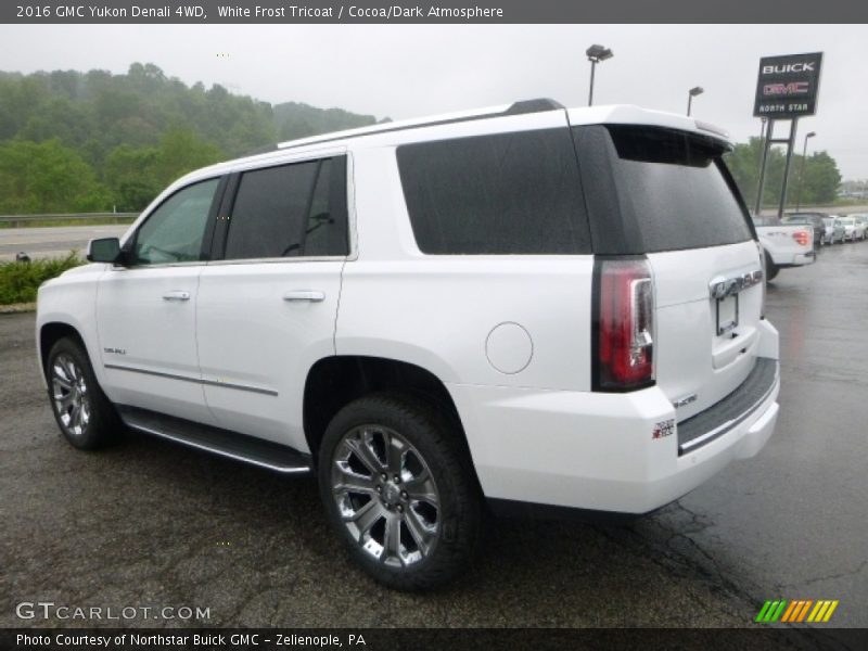 White Frost Tricoat / Cocoa/Dark Atmosphere 2016 GMC Yukon Denali 4WD