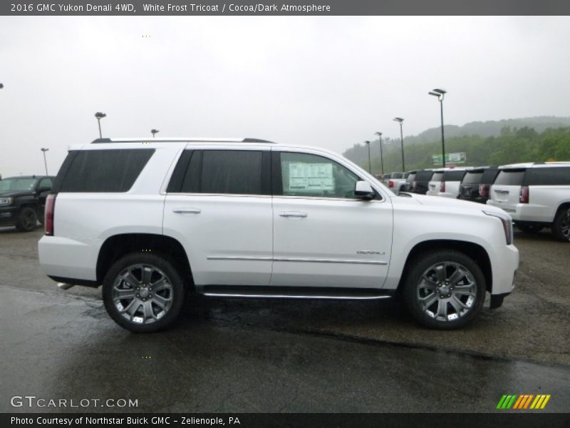 White Frost Tricoat / Cocoa/Dark Atmosphere 2016 GMC Yukon Denali 4WD