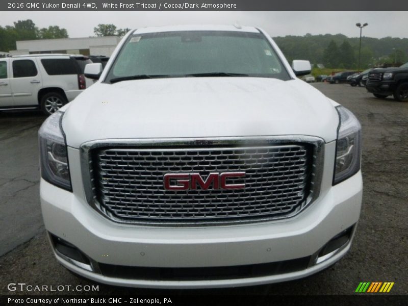 White Frost Tricoat / Cocoa/Dark Atmosphere 2016 GMC Yukon Denali 4WD