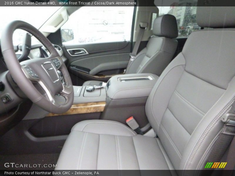White Frost Tricoat / Cocoa/Dark Atmosphere 2016 GMC Yukon Denali 4WD