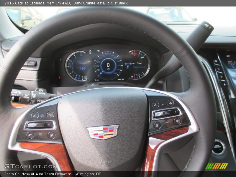 Dark Granite Metallic / Jet Black 2016 Cadillac Escalade Premium 4WD