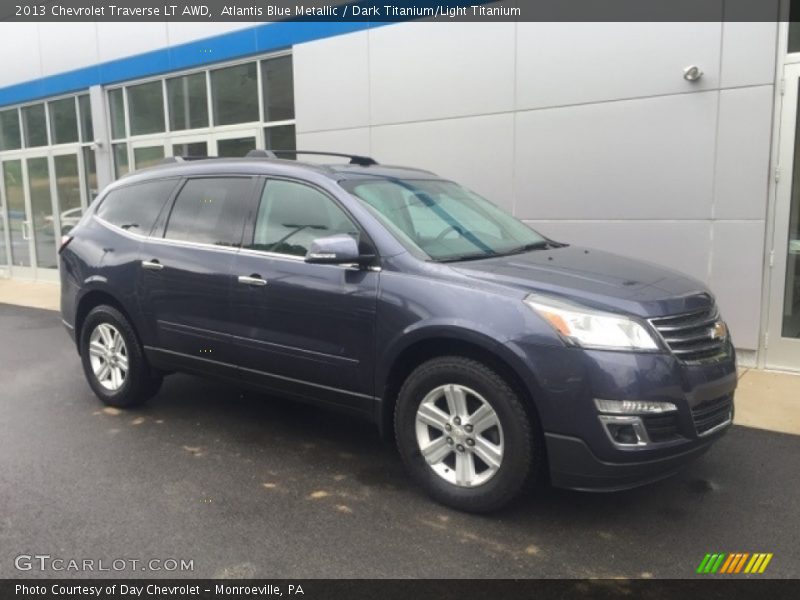 Atlantis Blue Metallic / Dark Titanium/Light Titanium 2013 Chevrolet Traverse LT AWD
