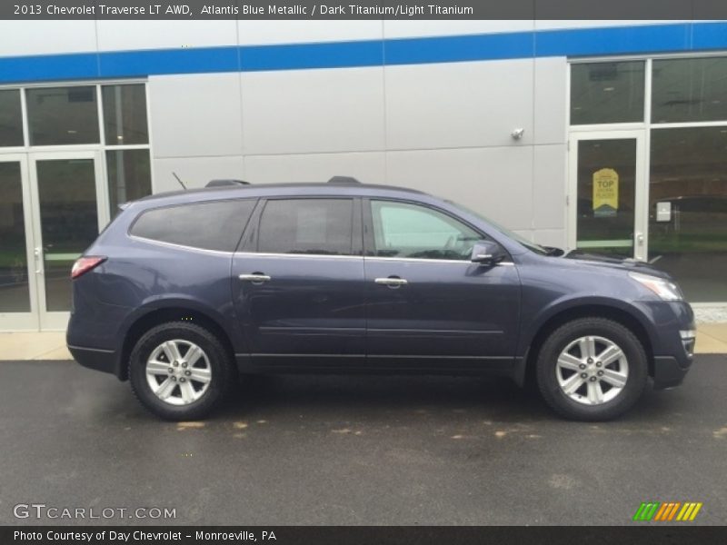Atlantis Blue Metallic / Dark Titanium/Light Titanium 2013 Chevrolet Traverse LT AWD