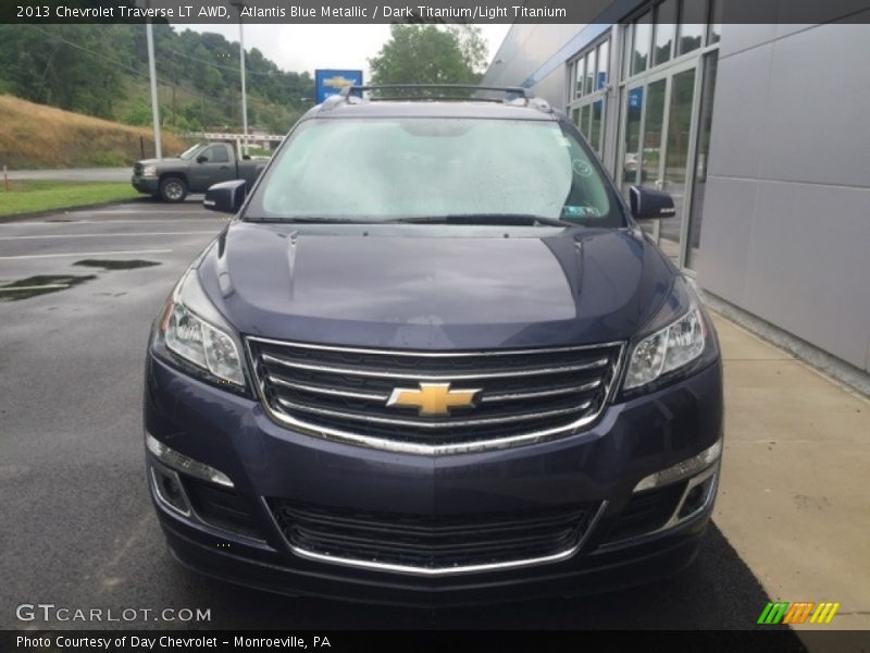 Atlantis Blue Metallic / Dark Titanium/Light Titanium 2013 Chevrolet Traverse LT AWD