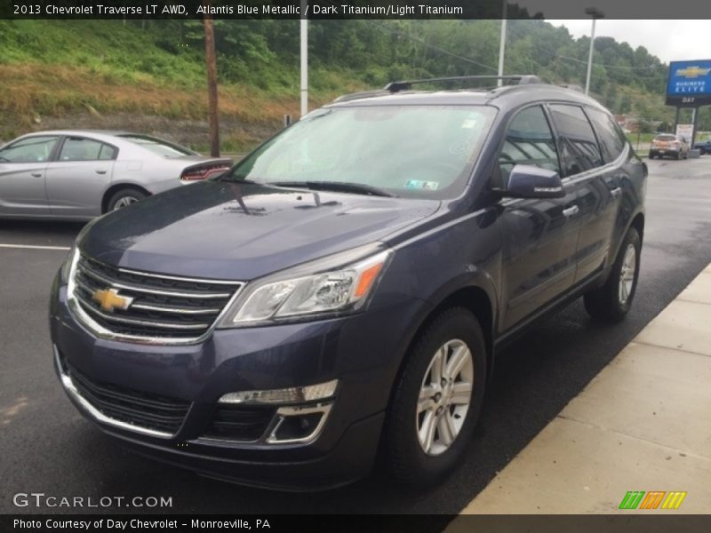 Atlantis Blue Metallic / Dark Titanium/Light Titanium 2013 Chevrolet Traverse LT AWD