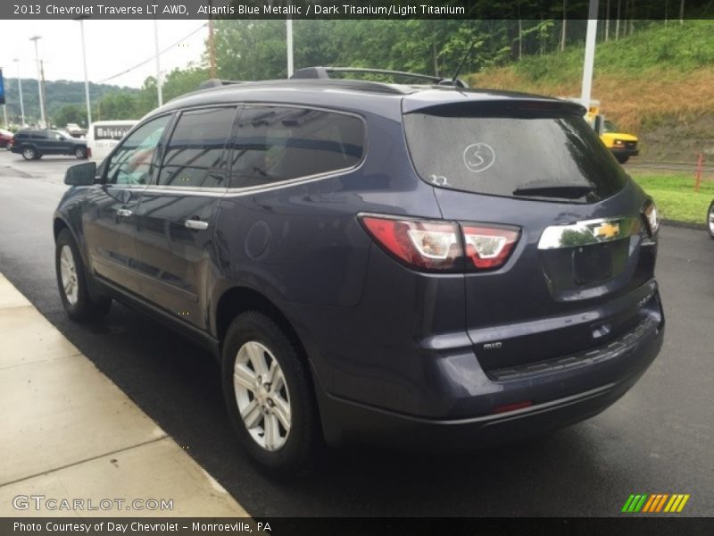 Atlantis Blue Metallic / Dark Titanium/Light Titanium 2013 Chevrolet Traverse LT AWD