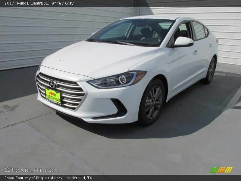 White / Gray 2017 Hyundai Elantra SE