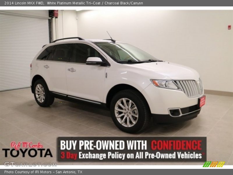 White Platinum Metallic Tri-Coat / Charcoal Black/Canyon 2014 Lincoln MKX FWD