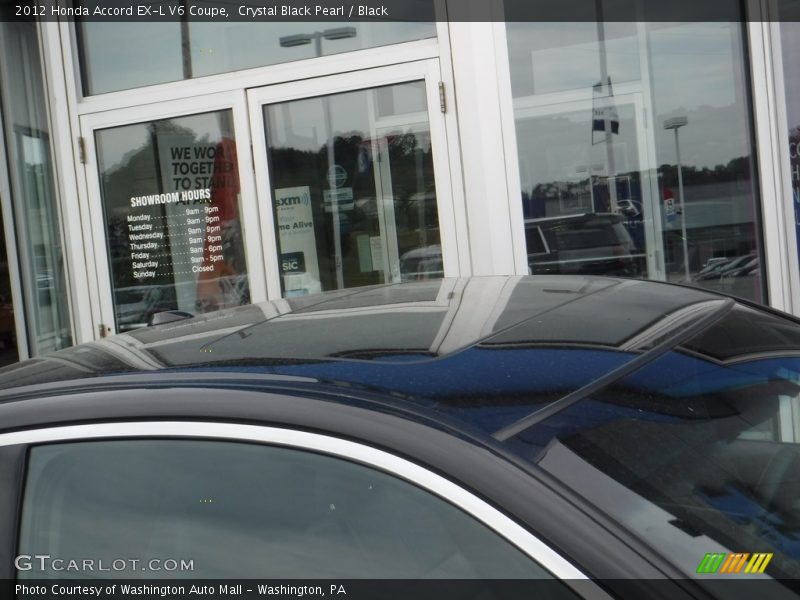 Crystal Black Pearl / Black 2012 Honda Accord EX-L V6 Coupe