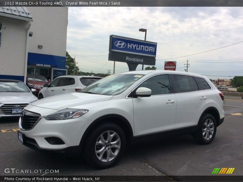 Crystal White Pearl Mica / Sand 2013 Mazda CX-9 Touring AWD