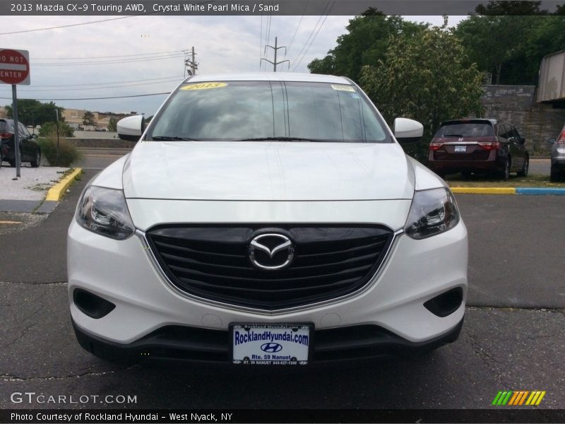 Crystal White Pearl Mica / Sand 2013 Mazda CX-9 Touring AWD