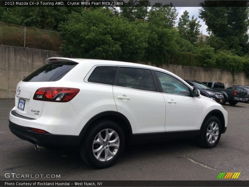 Crystal White Pearl Mica / Sand 2013 Mazda CX-9 Touring AWD