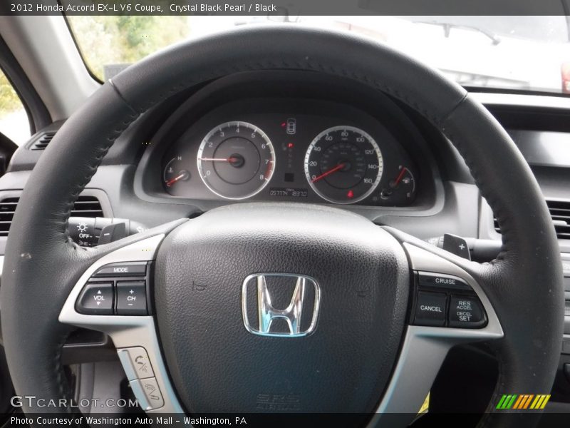 Crystal Black Pearl / Black 2012 Honda Accord EX-L V6 Coupe