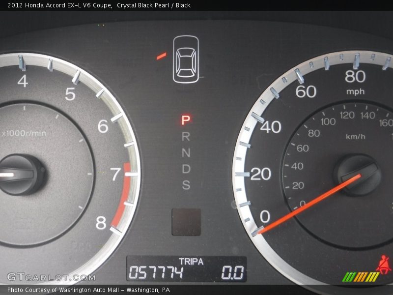 Crystal Black Pearl / Black 2012 Honda Accord EX-L V6 Coupe