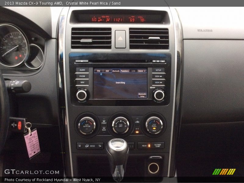 Crystal White Pearl Mica / Sand 2013 Mazda CX-9 Touring AWD