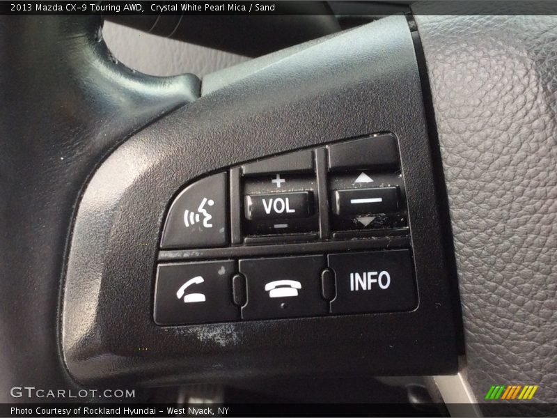 Crystal White Pearl Mica / Sand 2013 Mazda CX-9 Touring AWD