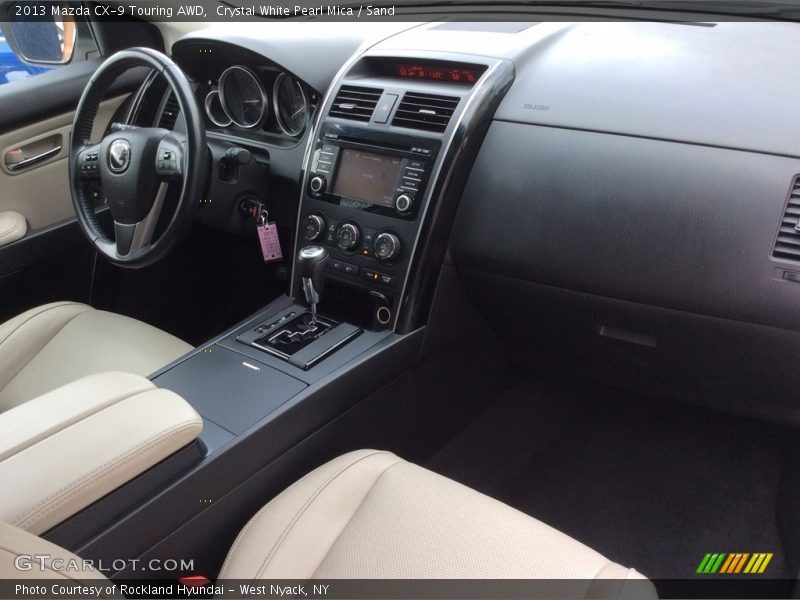 Crystal White Pearl Mica / Sand 2013 Mazda CX-9 Touring AWD