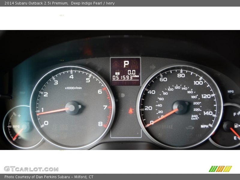 Deep Indigo Pearl / Ivory 2014 Subaru Outback 2.5i Premium