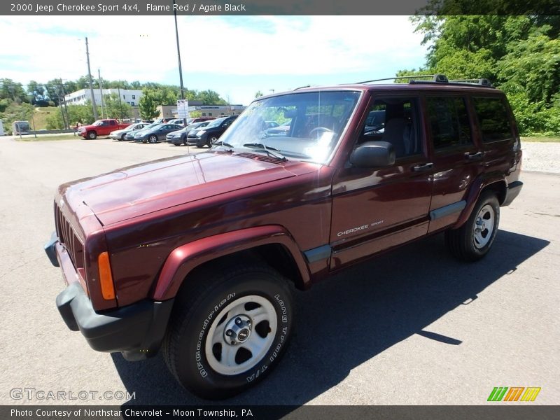 Flame Red / Agate Black 2000 Jeep Cherokee Sport 4x4