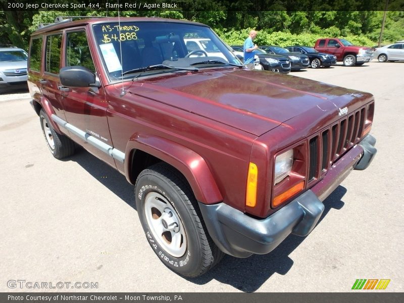 Flame Red / Agate Black 2000 Jeep Cherokee Sport 4x4