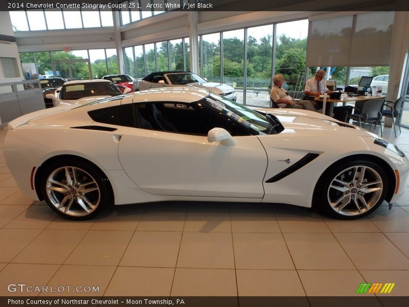 Arctic White / Jet Black 2014 Chevrolet Corvette Stingray Coupe Z51