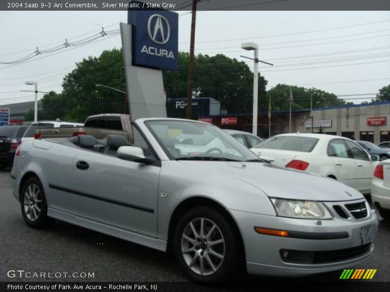 Silver Metallic / Slate Gray 2004 Saab 9-3 Arc Convertible