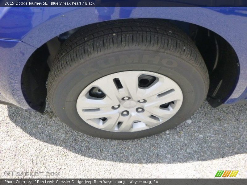 Blue Streak Pearl / Black 2015 Dodge Journey SE