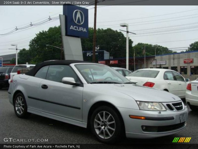 Silver Metallic / Slate Gray 2004 Saab 9-3 Arc Convertible