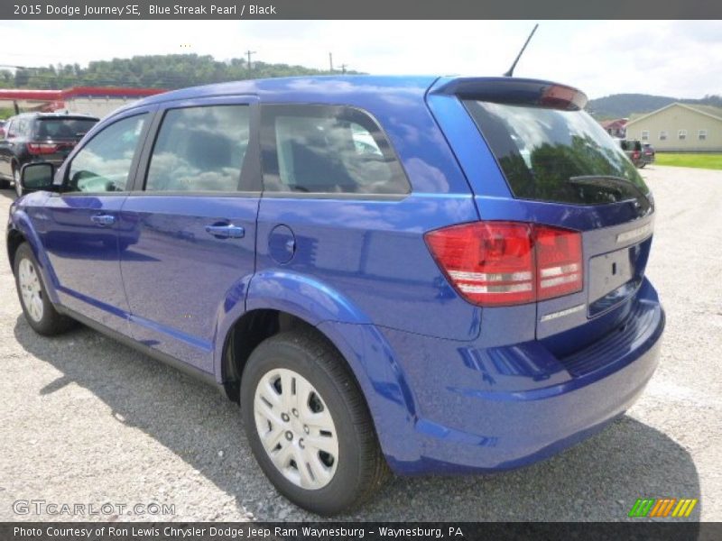 Blue Streak Pearl / Black 2015 Dodge Journey SE