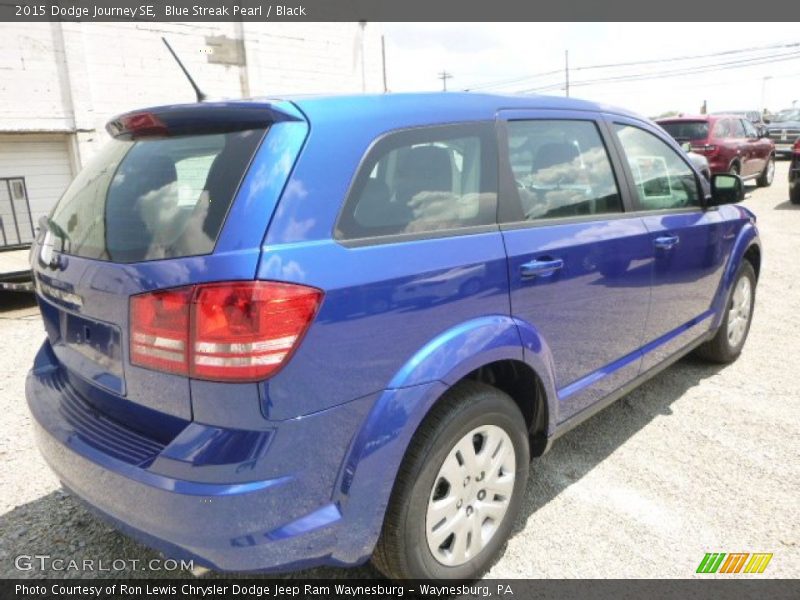 Blue Streak Pearl / Black 2015 Dodge Journey SE