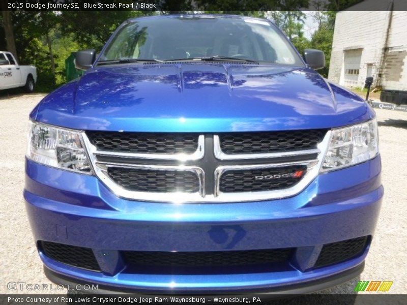 Blue Streak Pearl / Black 2015 Dodge Journey SE