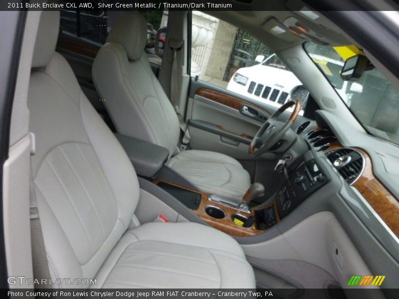 Silver Green Metallic / Titanium/Dark Titanium 2011 Buick Enclave CXL AWD