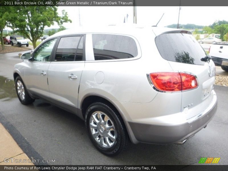 Silver Green Metallic / Titanium/Dark Titanium 2011 Buick Enclave CXL AWD