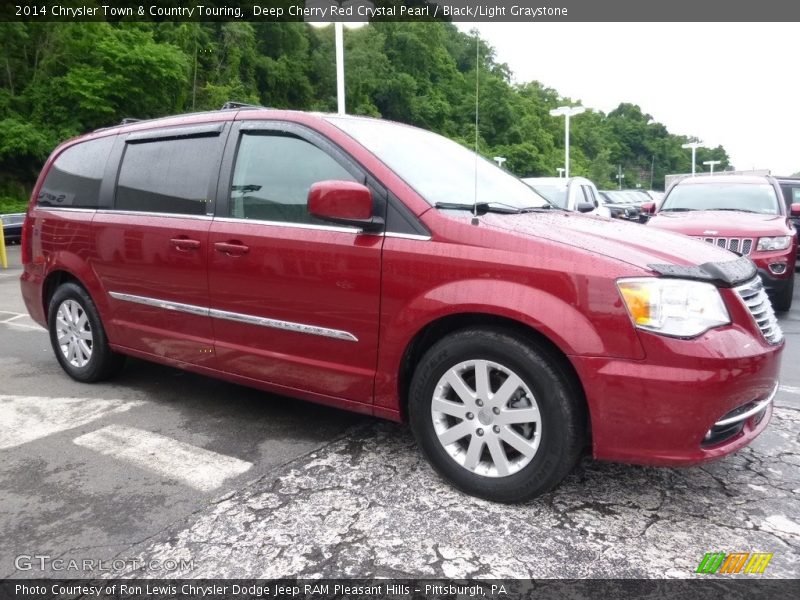 Deep Cherry Red Crystal Pearl / Black/Light Graystone 2014 Chrysler Town & Country Touring
