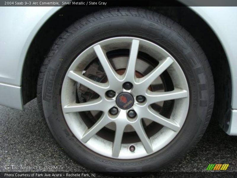 Silver Metallic / Slate Gray 2004 Saab 9-3 Arc Convertible