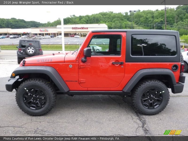 Firecracker Red / Black 2016 Jeep Wrangler Sport