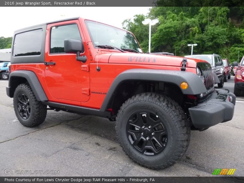 Firecracker Red / Black 2016 Jeep Wrangler Sport