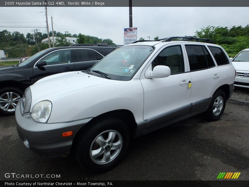 Nordic White / Beige 2005 Hyundai Santa Fe GLS 4WD