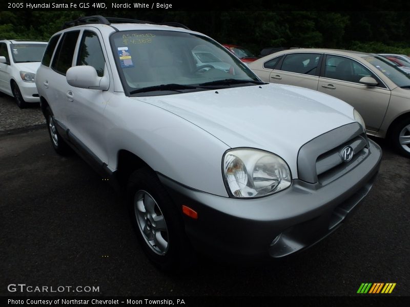 Nordic White / Beige 2005 Hyundai Santa Fe GLS 4WD