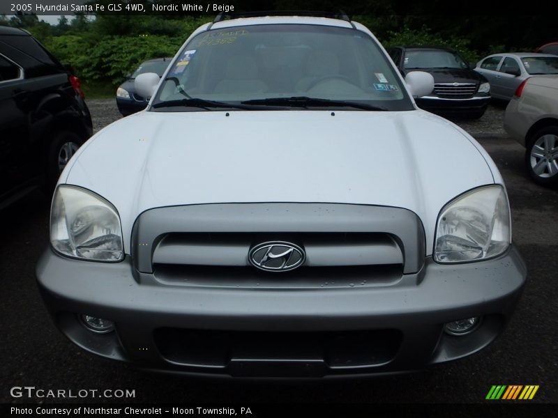 Nordic White / Beige 2005 Hyundai Santa Fe GLS 4WD