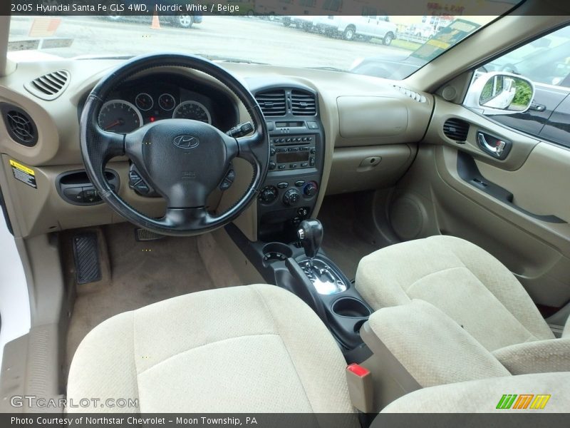Nordic White / Beige 2005 Hyundai Santa Fe GLS 4WD